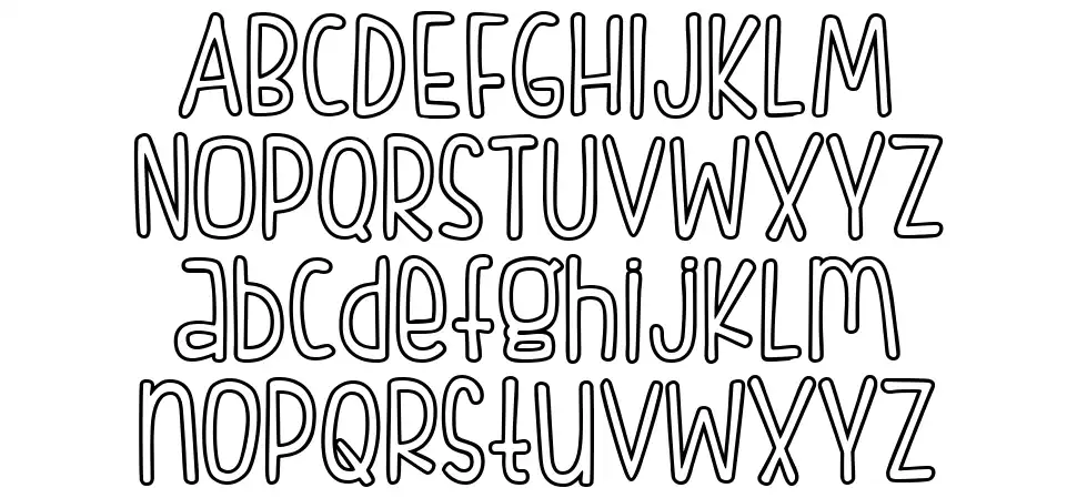 FishFingers Outlinefont specimens