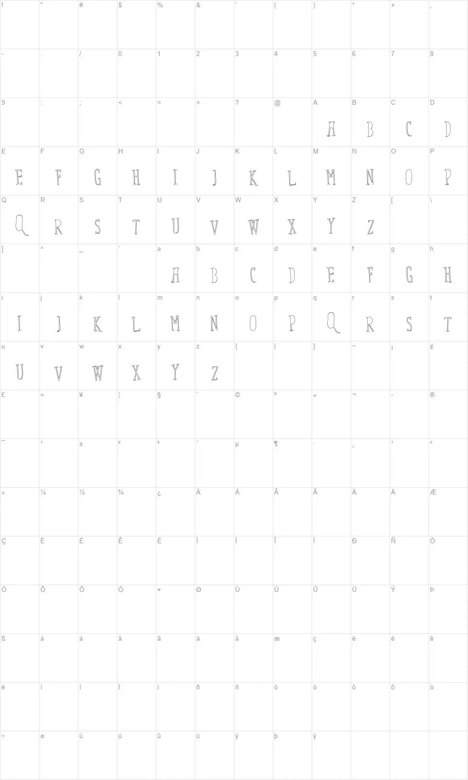 Fix Youfont character map