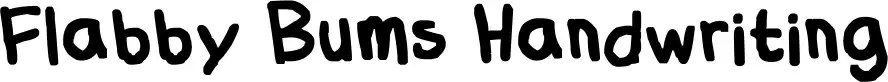 Flabby Bums Handwriting