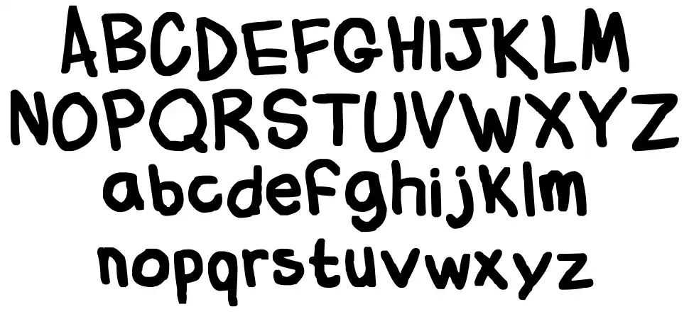 Flabby Bums Handwritingfont specimens