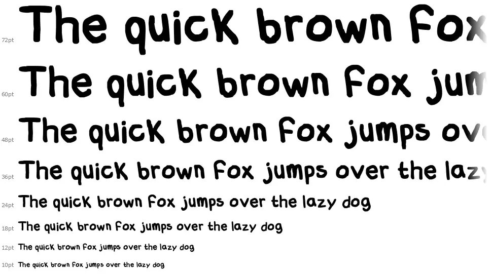 Flabby Bums Handwritingfont waterfall