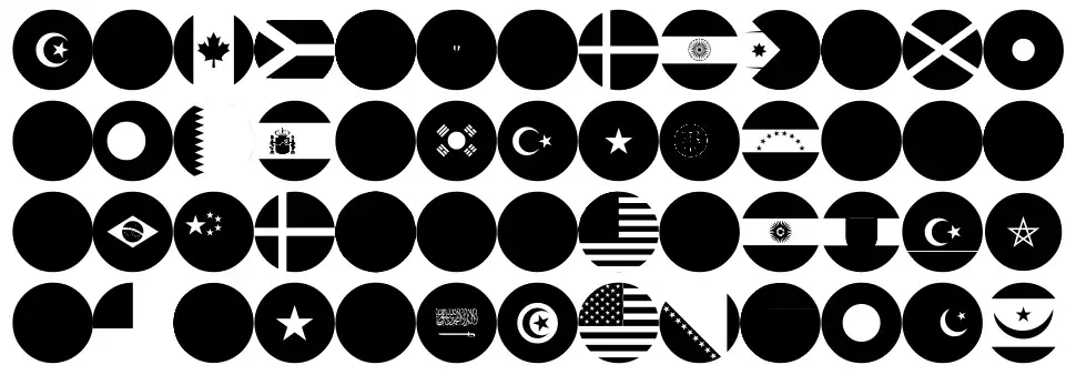 Flags World Colorfont specimens