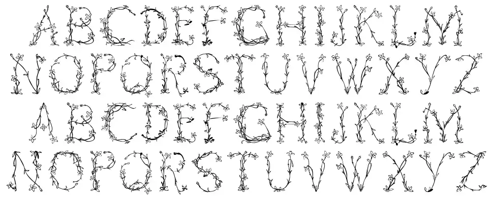 Florabeticfont specimens