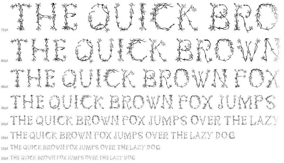Florabeticfont waterfall