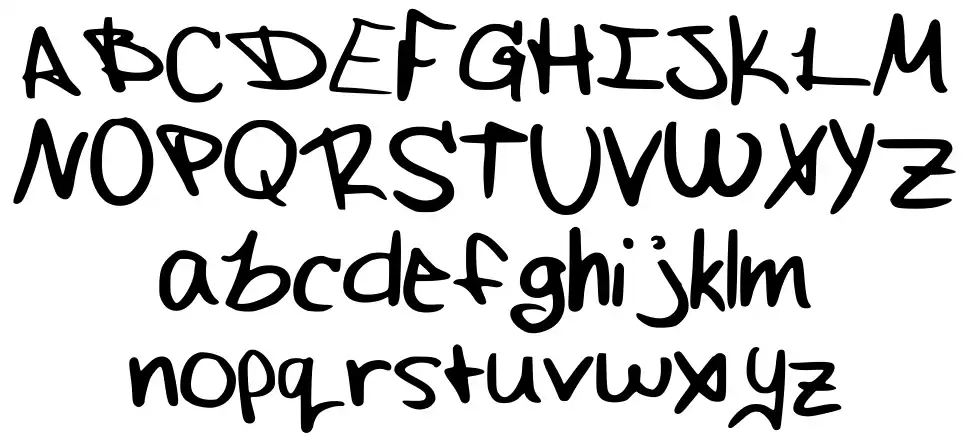 Fluffle Muffle Handfont specimens