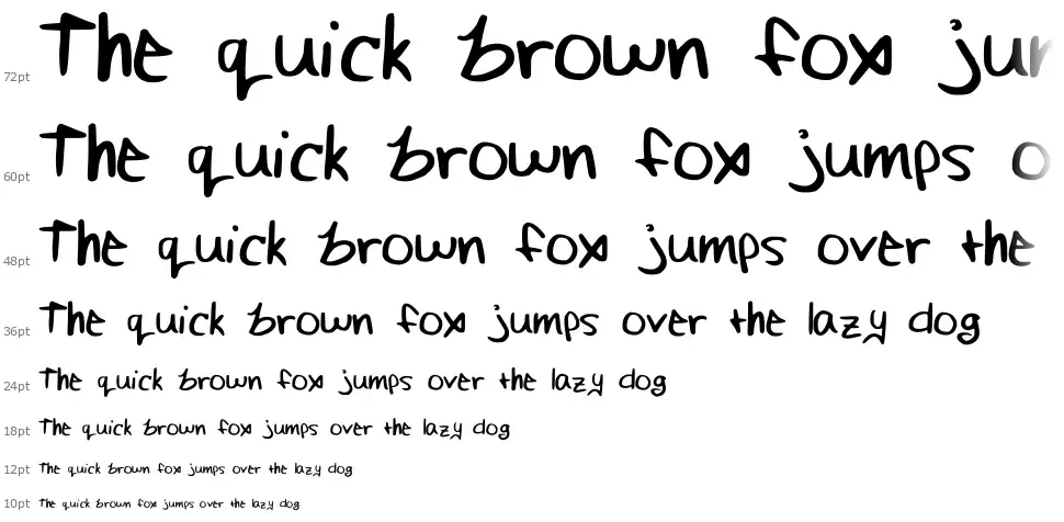Fluffle Muffle Handfont waterfall