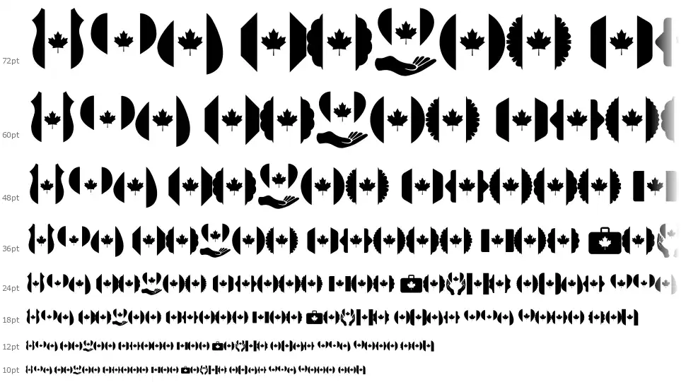 Font Canada Colorfont waterfall