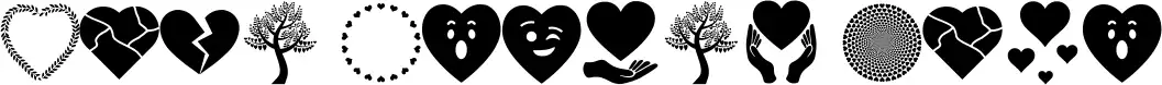 Font Hearts Love