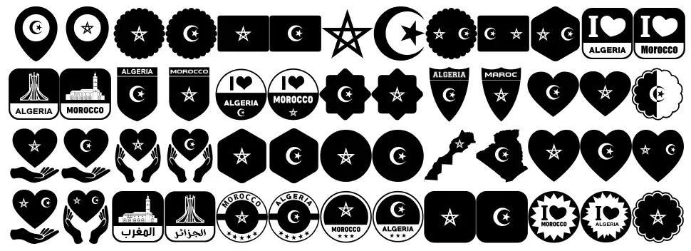 Font Morocco Algeriafont specimens