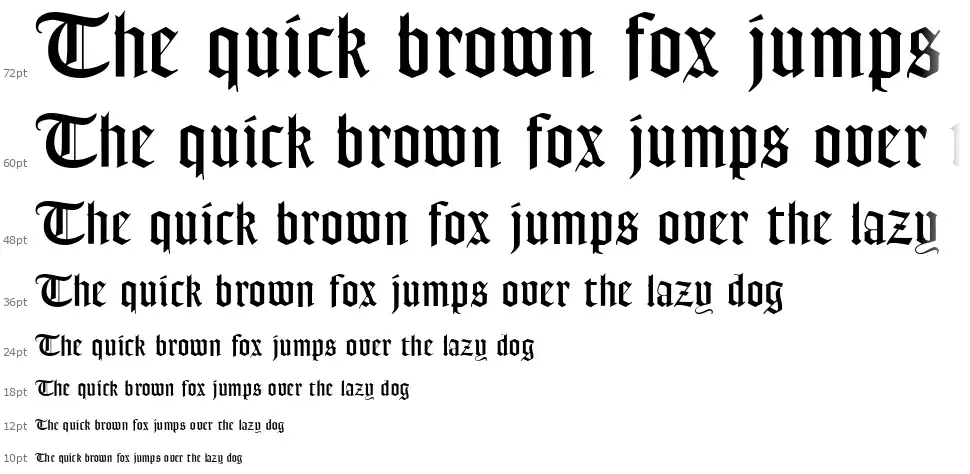 Frederick Textfont waterfall