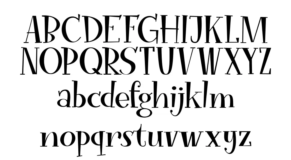 Funky Flamingofont specimens
