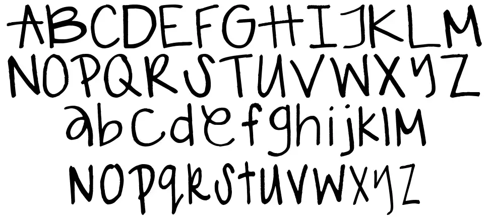 Gabiies Handwrittingfont specimens
