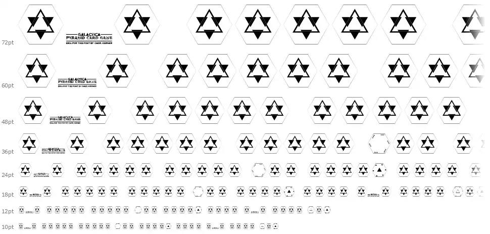 Galactica Pyramid Card Gamefont waterfall