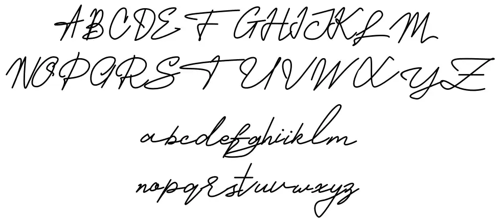 Ghavela Signaturefont specimens