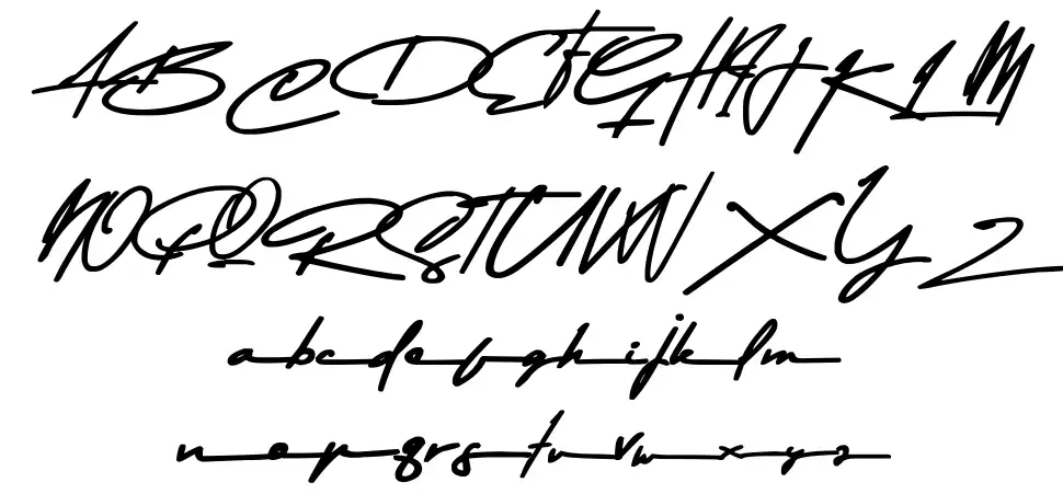 Gilberta Signaturefont specimens