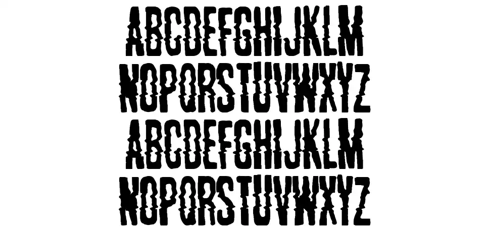Glitch Paradisefont specimens