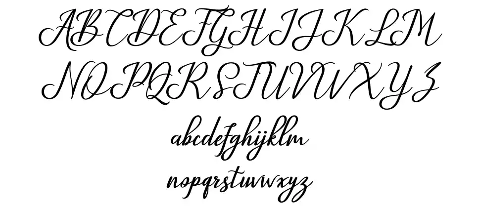Glossyfont specimens