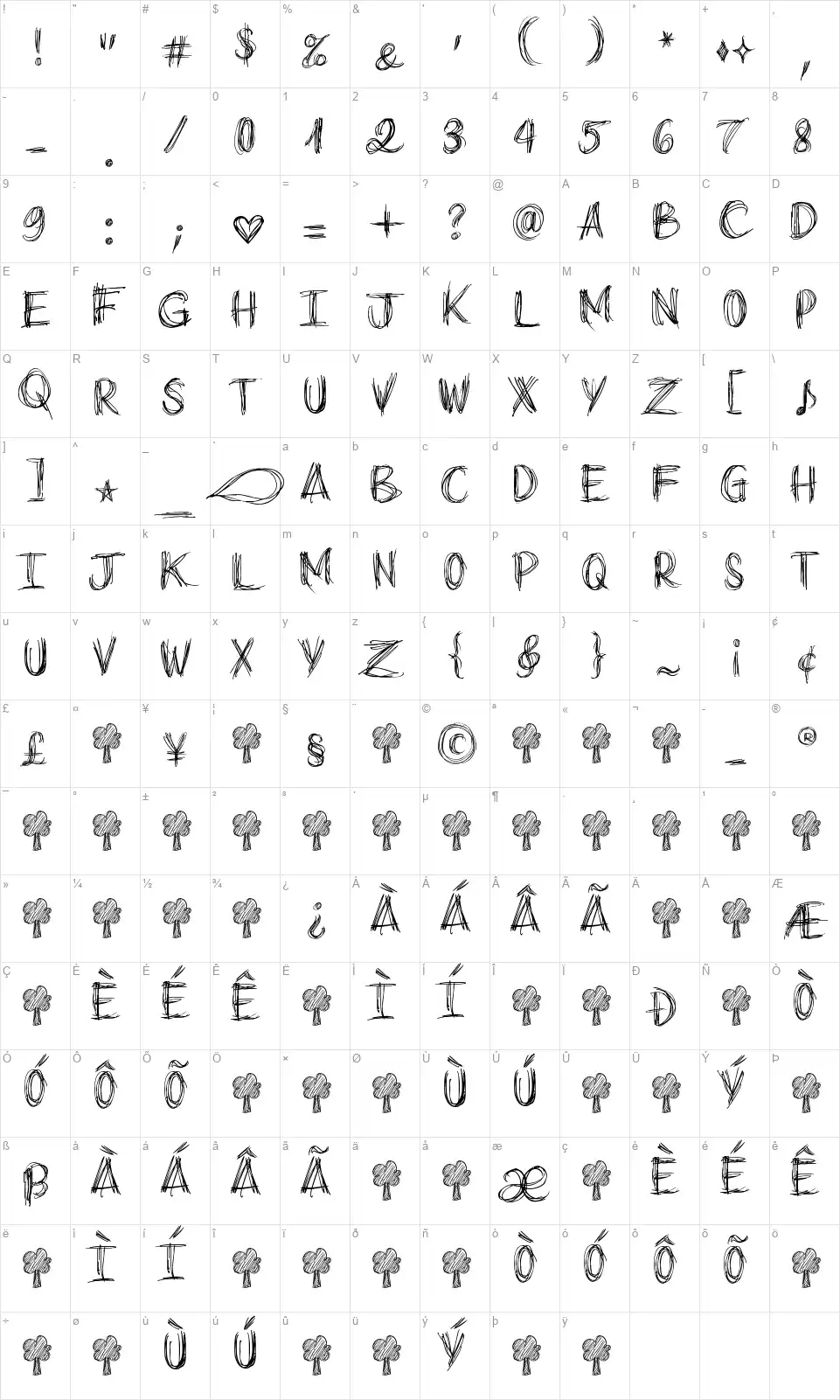 Go around the booksfont character map
