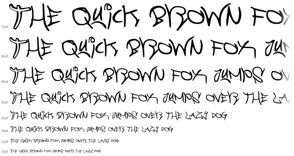 Graffiti Streetfont waterfall
