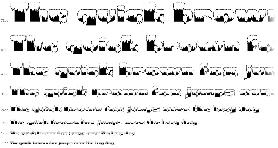 Gramius 'Blizzard'font waterfall