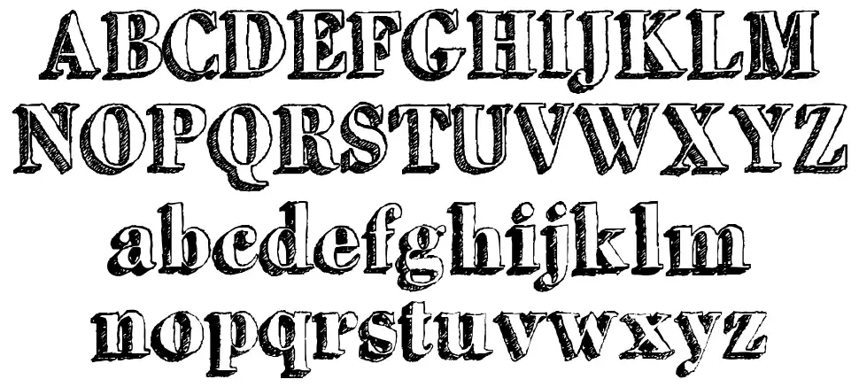 Grutch Shadedfont specimens