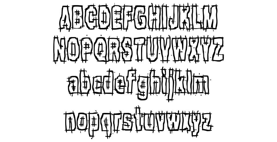 Hack & Slash BRKfont specimens