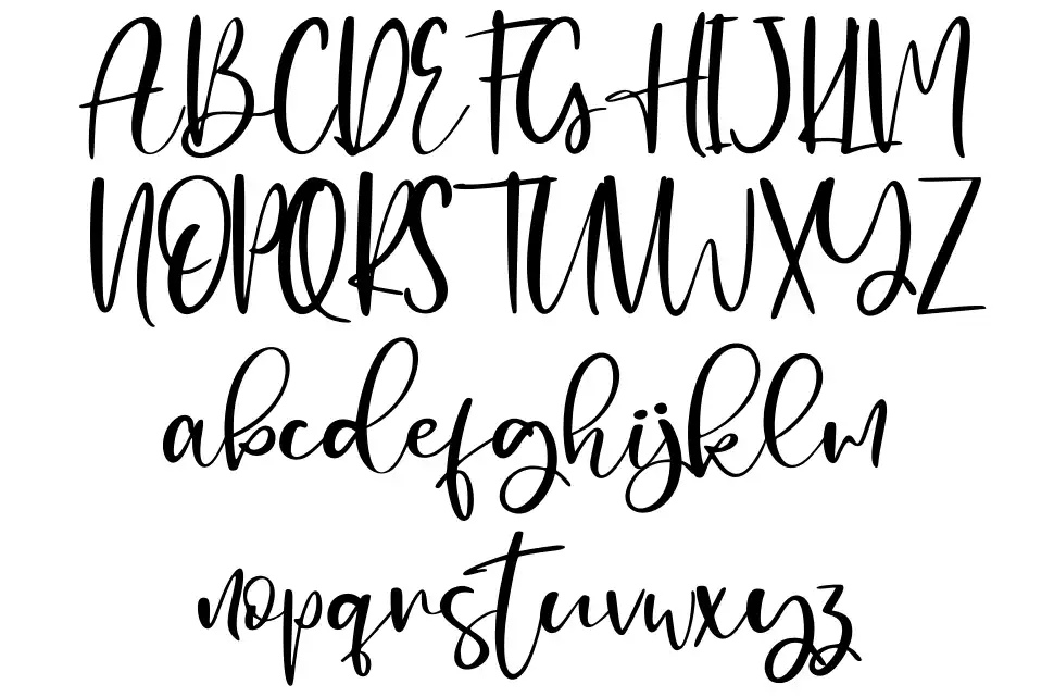 Heartbrightfont specimens