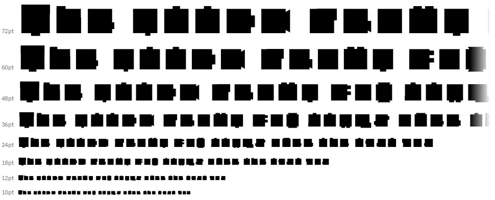 Heavy Squarefont waterfall