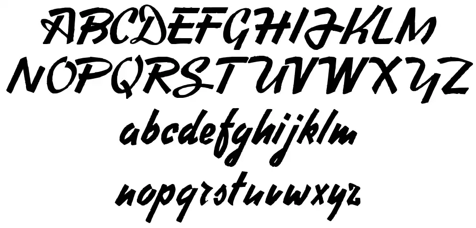 Heavy Squared Writingfont specimens