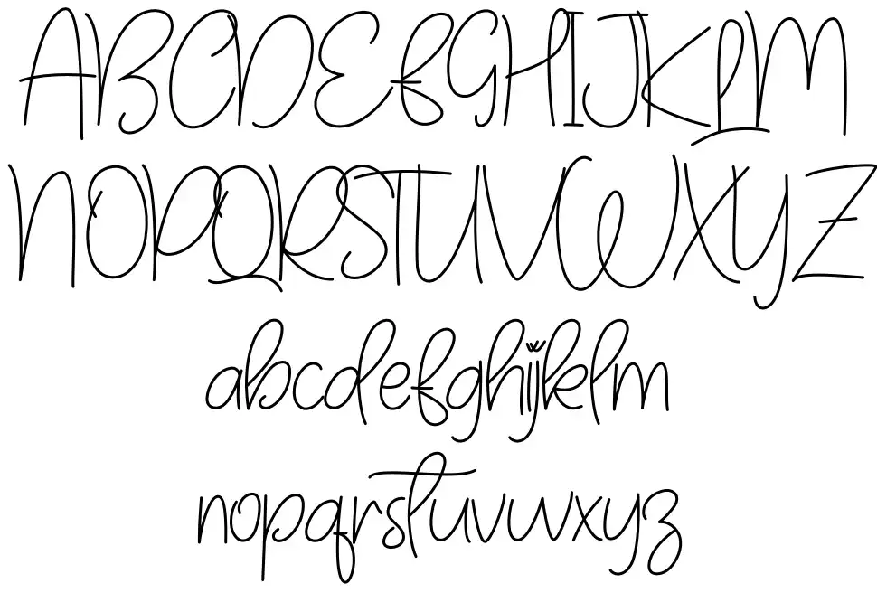 Hello Melodyfont specimens