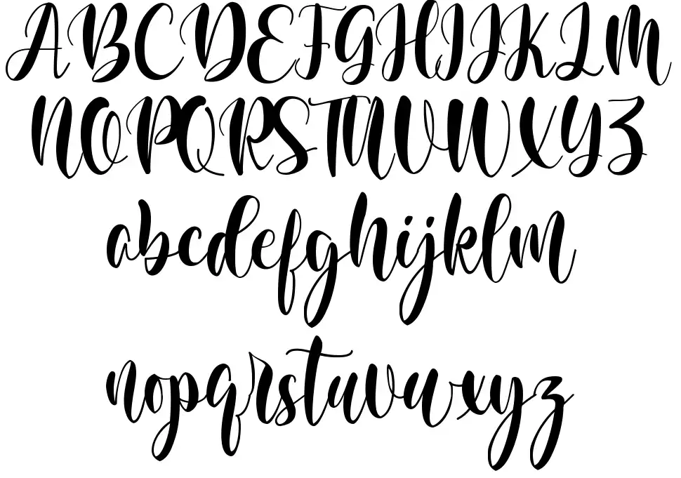 Hello Molarinefont specimens