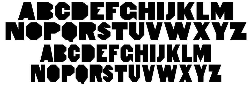 Heptagon French Limited Free Editionfont specimens