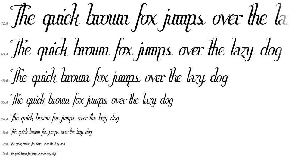 Hitalica font waterfall
