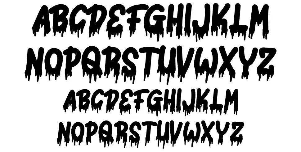 Horror Sprayfont specimens
