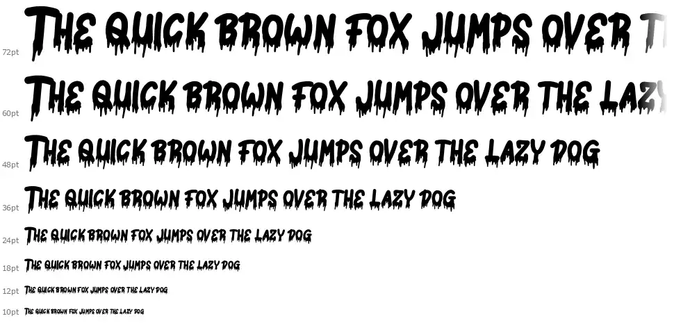 Horror Sprayfont waterfall