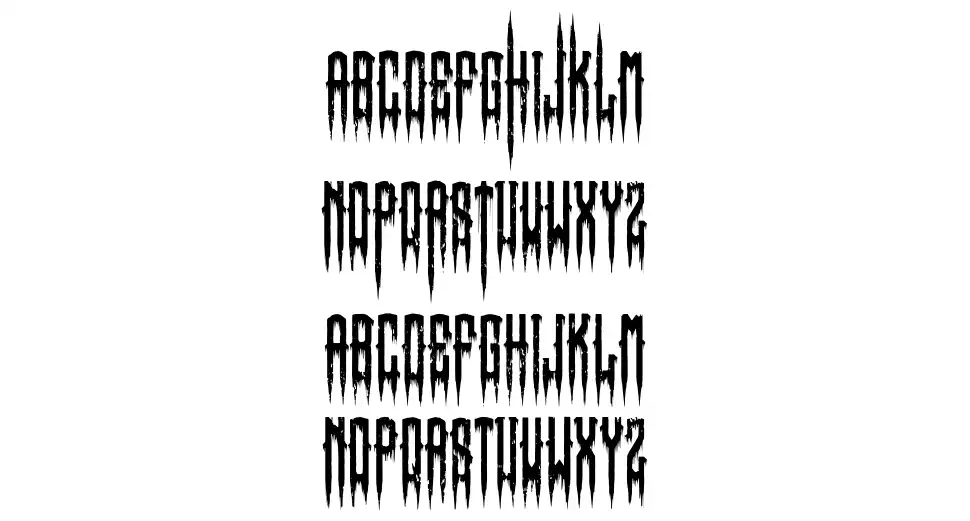 Horror Typefont specimens