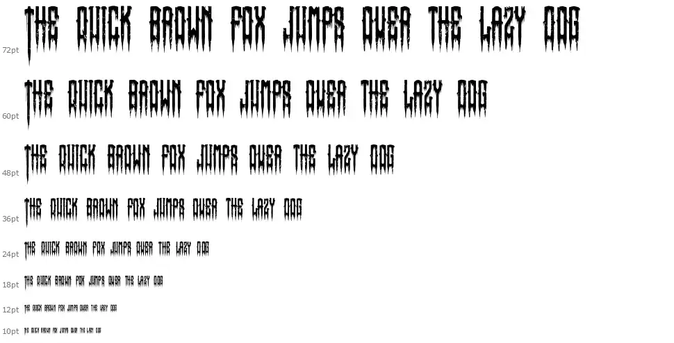 Horror Typefont waterfall