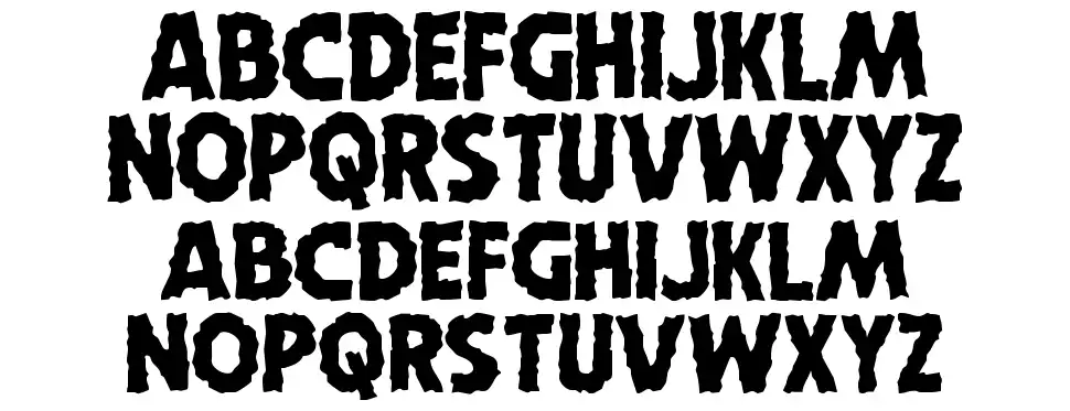 Horroweenfont specimens