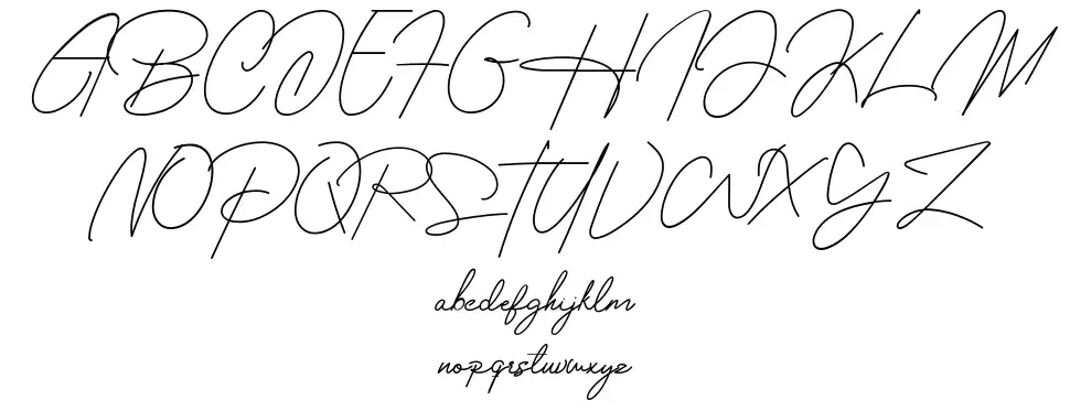 Housttely Signaturefont specimens