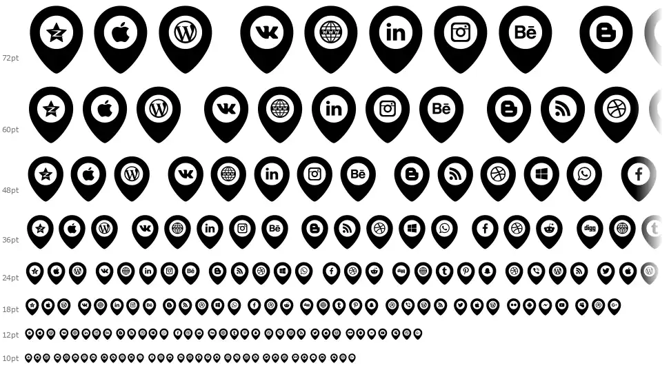 Icons Font Colorfont waterfall