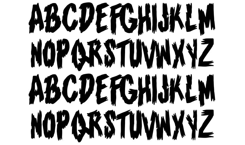 Infringementfont specimens