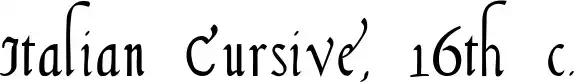 Italian Cursive, 16th c.