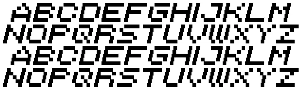 Italipixelfont specimens