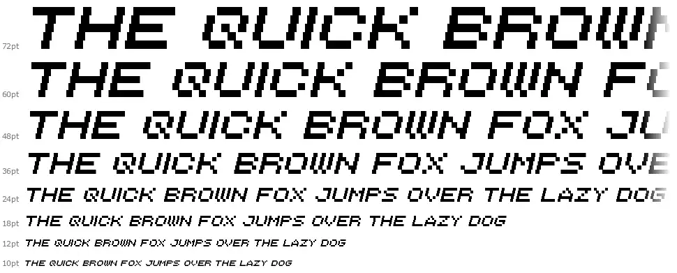 Italipixelfont waterfall