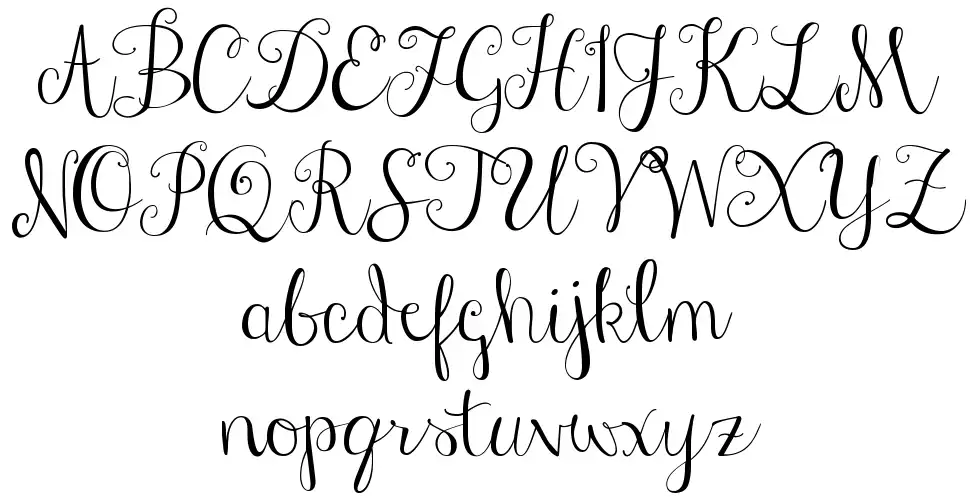 Janda Stylish Scriptfont specimens