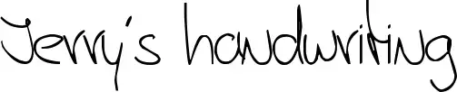 Jerry's handwriting