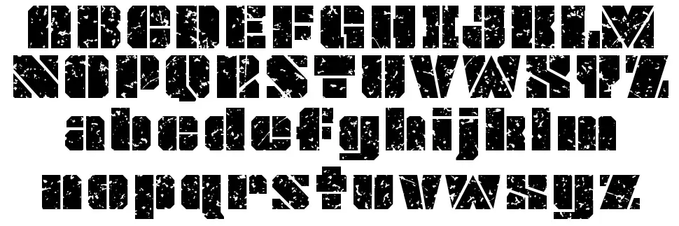 JLS OverKill Grungefont specimens