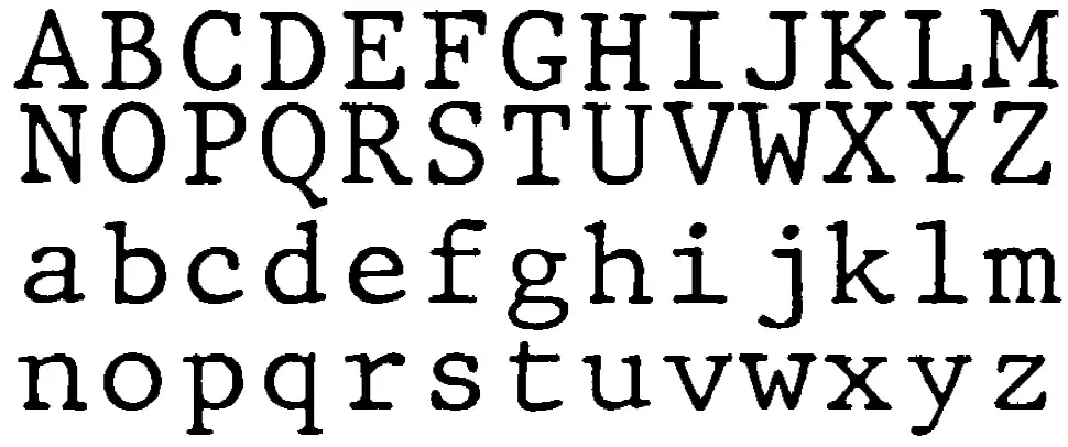 JMH Typewriter Monofont specimens