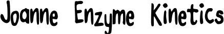 Joanne Enzyme Kinetics