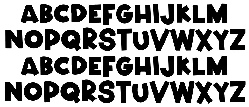 Justice Storyfont specimens